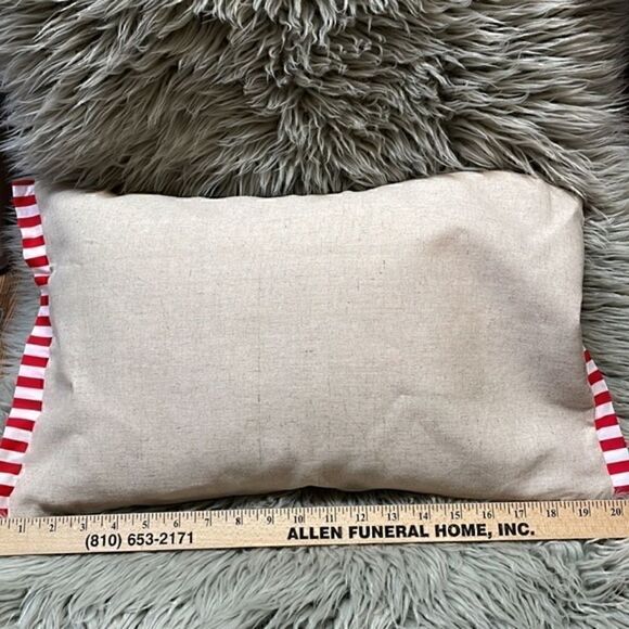 Ahoy decorative accent toss pillow. - Picture 3 of 4
